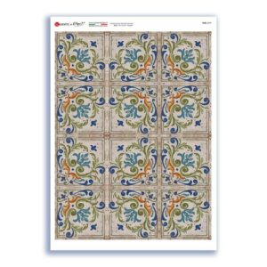 TILES-0049. Carta di riso tegole per decoupage.