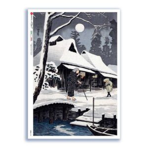 VIEWS-0185. Carta di Riso paesaggi per decoupage