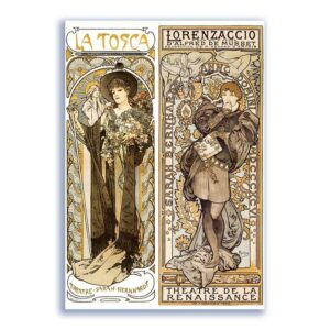 GF-ART NOUVEAU-015. Carta di riso grande formato
