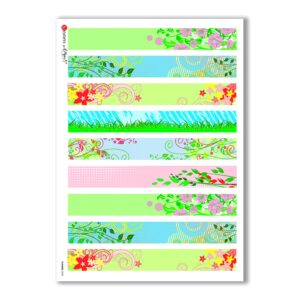 FLOWERS-0028. Carta di riso fiori per decoupage.