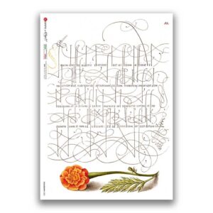 CALLIGRAPHY-0002. Carta di riso calligrafia per decoupage.