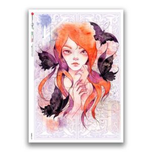FAIRIES-0097. Carta di riso fate per decoupage.