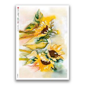 FLOWERS-0400. Carta di riso fiori per decoupage.