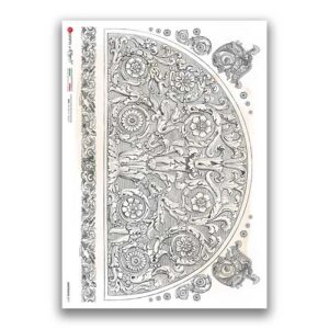 GROTTESCHE-0017. Carta di riso grottesca per decoupage.