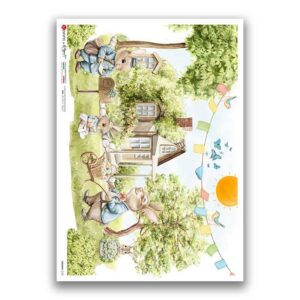 HOLIDAY-0123. Carta di riso festività per decoupage.
