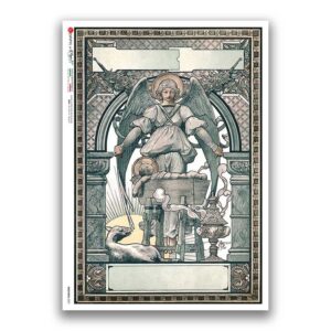 NOUVEAU-0037. Carta di riso art nouveau per decoupage.
