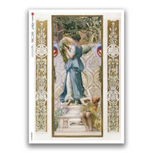 NOUVEAU-0040. Carta di riso art nouveau per decoupage.