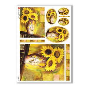 FLOWERS-0044. Carta di riso fiori per decoupage.