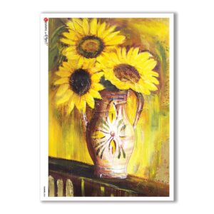 FLOWERS-0045. Carta di riso fiori per decoupage.