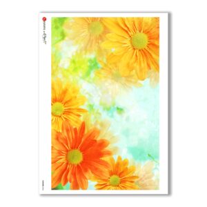 FLOWERS-0046. Carta di riso fiori per decoupage.