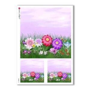 FLOWERS-0047. Carta di riso fiori per decoupage.