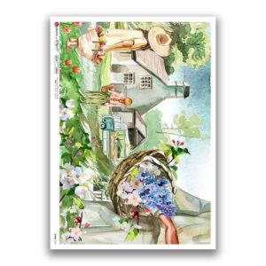 SCENE-0139. Carta di riso pittorico per decoupage.
