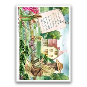 SCENE-0140. Carta di riso pittorico per decoupage.