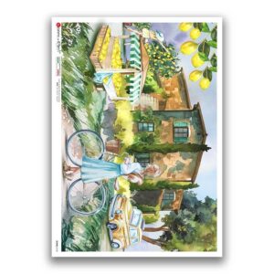 SCENE-0142. Carta di riso pittorico per decoupage.