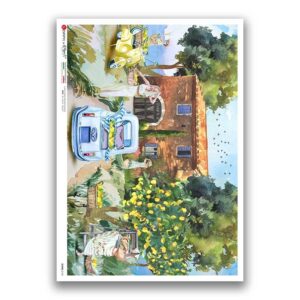 SCENE-0143. Carta di riso pittorico per decoupage.
