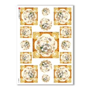 FLOWERS-0049. Carta di riso fiori per decoupage.