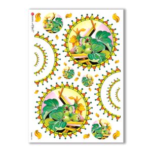 FLOWERS-0063. Carta di riso fiori per decoupage.
