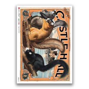ANIMALS-0206. Carta di riso animali per decoupage.