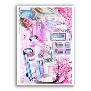 SCENE-0145. Carta di riso pittorico per decoupage.