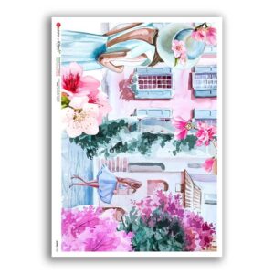 SCENE-0146. Carta di riso pittorico per decoupage.