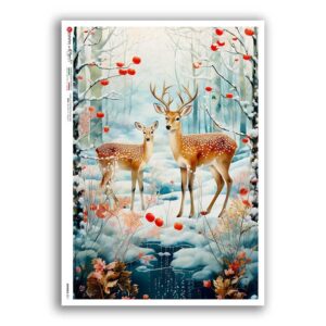 ANIMALS-0211. Carta di riso animali per decoupage.