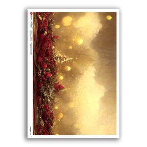 CHRISTMAS-0356. Carta di riso vittoriana Natale per decoupage.