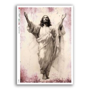 CULT-0174. Carta di riso sacra per decoupage.