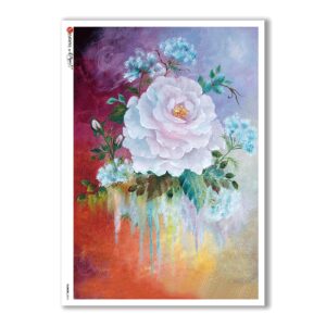 FLOWERS-0076. Carta di riso fiori per decoupage.