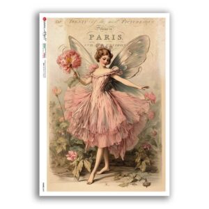 FAIRIES-0099. Carta di riso fate per decoupage.