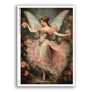 FAIRIES-0102. Carta di riso fate per decoupage.