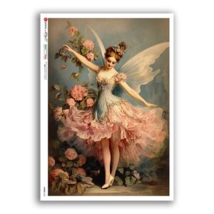 FAIRIES-0103. Carta di riso fate per decoupage.
