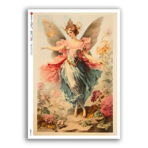 FAIRIES-0104. Carta di riso fate per decoupage.