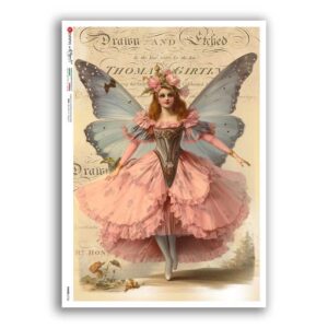 FAIRIES-0105. Carta di riso fate per decoupage.