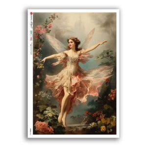 FAIRIES-0106. Carta di riso fate per decoupage.