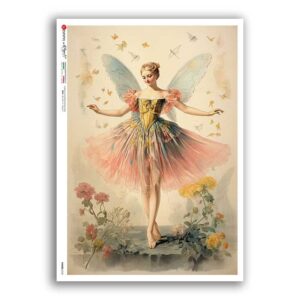 FAIRIES-0101. Carta di riso fate per decoupage.
