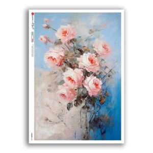 FLOWERS-0403. Carta di riso fiori per decoupage.