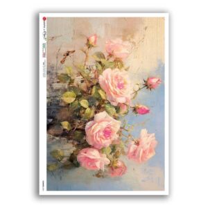 FLOWERS-0404. Carta di riso fiori per decoupage.