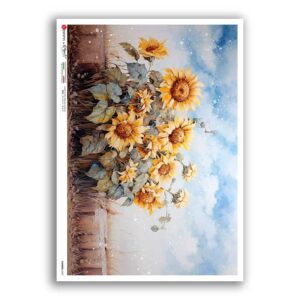 FLOWERS-0405. Carta di riso fiori per decoupage.