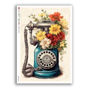 OLD OBJECTS-0038. Carta di riso oggetti vintage per decoupage.