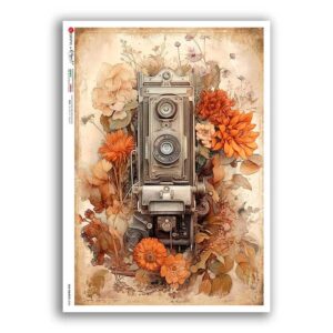 OLD OBJECTS-0040. Carta di riso oggetti vintage per decoupage.
