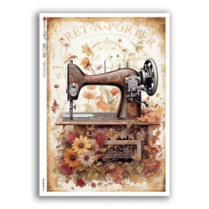 OLD OBJECTS-0041. Carta di riso oggetti vintage per decoupage.
