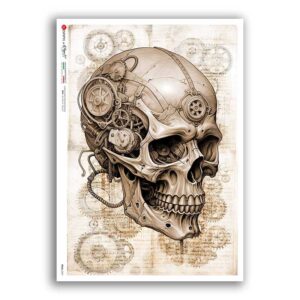 SKULL-0041. Carta di riso teschi per decoupage.
