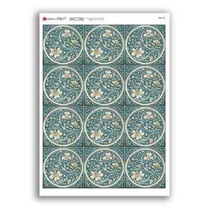 TILES-0060. Carta di riso tegole per decoupage.