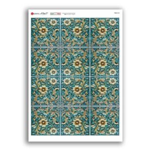 TILES-0062. Carta di riso tegole per decoupage.