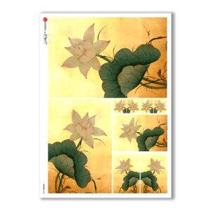 FLOWERS-0087. Carta di riso fiori per decoupage.