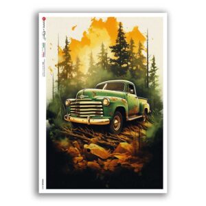VEHICLES-0072. Carta di riso veicoli per decoupage.