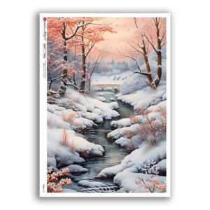VIEWS-0197. Carta di Riso paesaggi per decoupage
