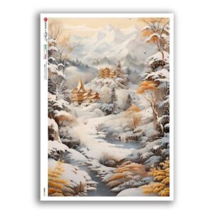 VIEWS-0199. Carta di Riso paesaggi per decoupage