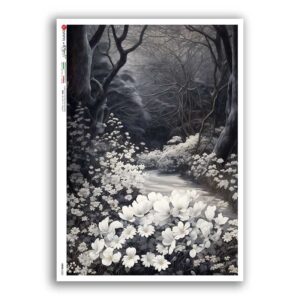 VIEWS-0202. Carta di Riso paesaggi per decoupage