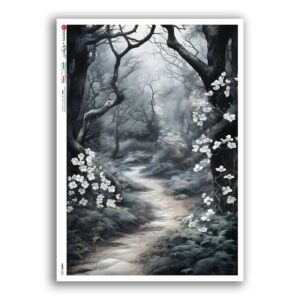 VIEWS-0203. Carta di Riso paesaggi per decoupage